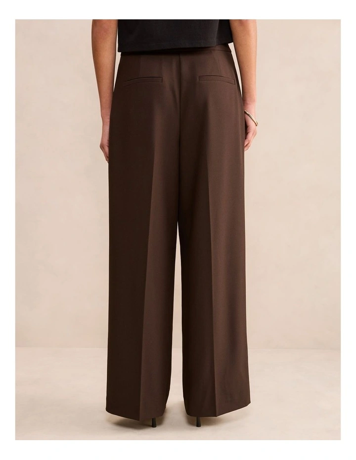 Mila Wrap Wide Leg Pants in Brown image 2