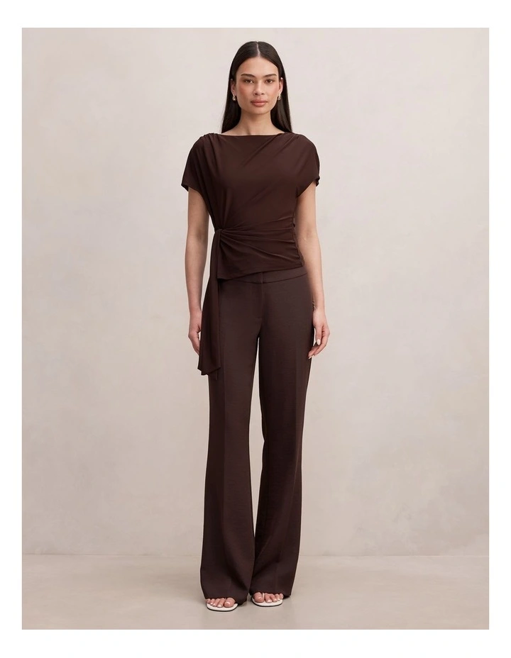 Devon Flared Pants in Chocolate image 5