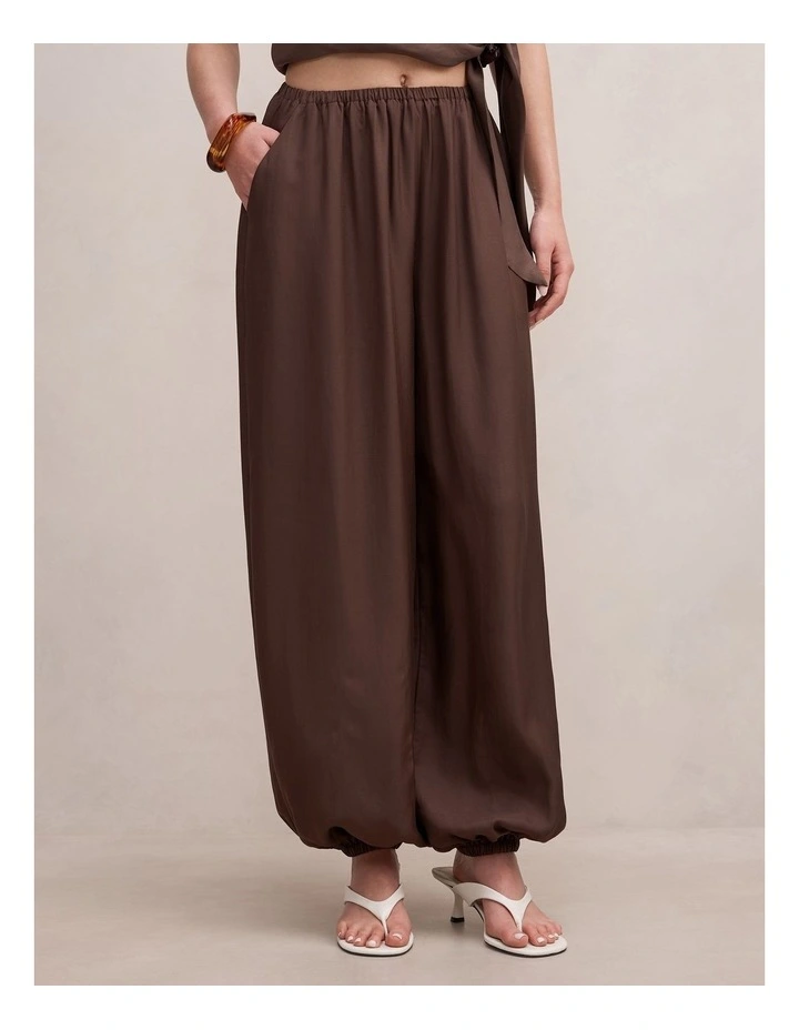Bronte Balloon Leg Pants in Brown image 1
