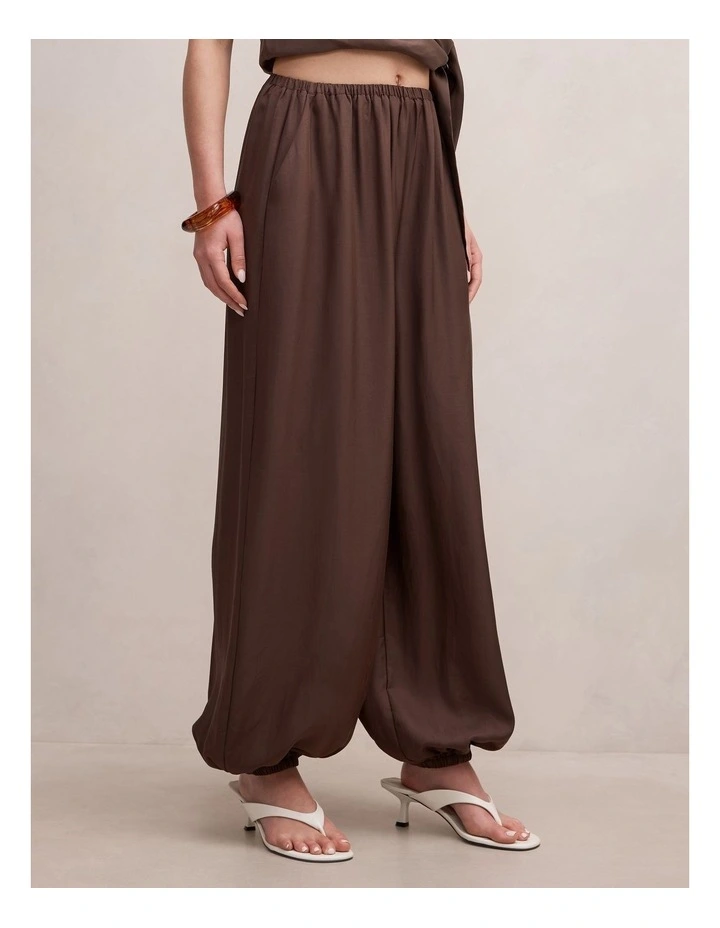 Bronte Balloon Leg Pants in Brown image 3