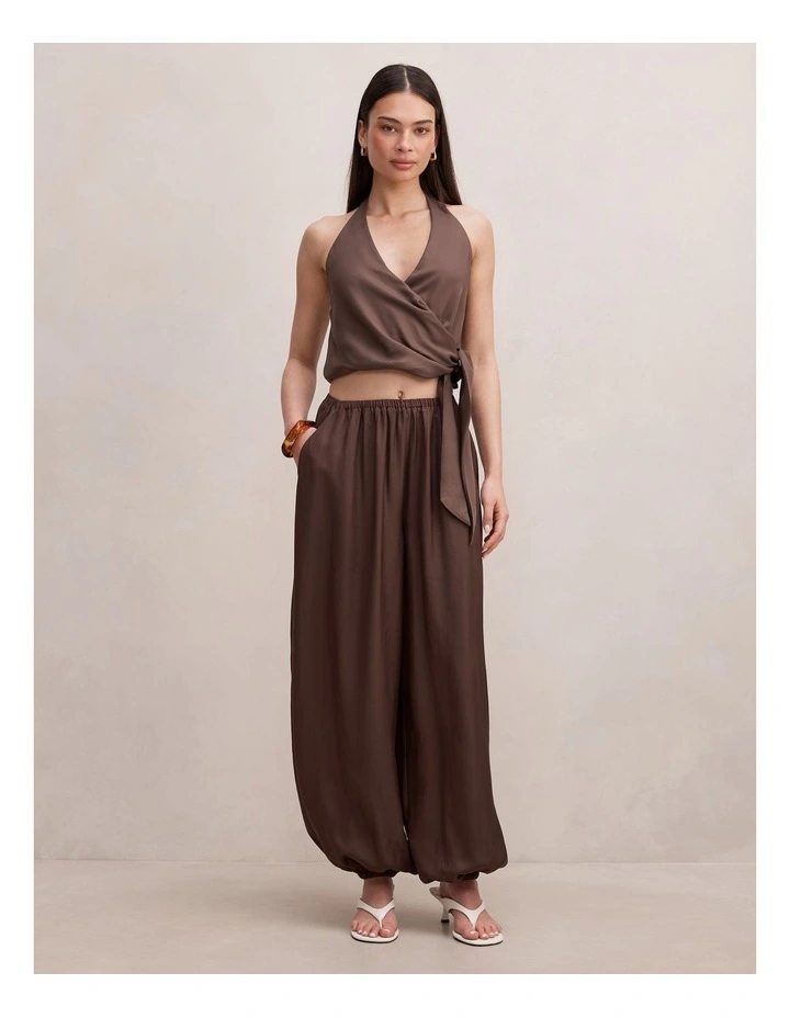 Bronte Balloon Leg Pants in Brown image 5
