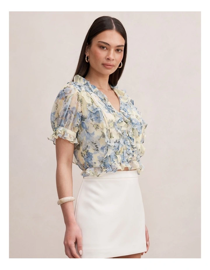 Blossom Ruffle Blouse in Multi image 3