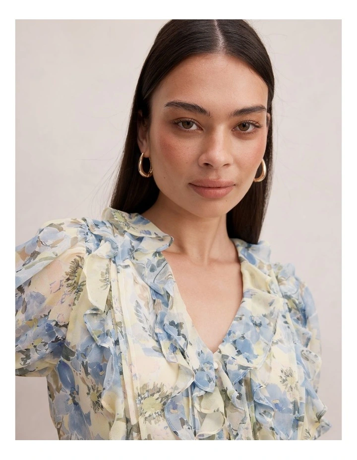 Blossom Ruffle Blouse in Multi image 4