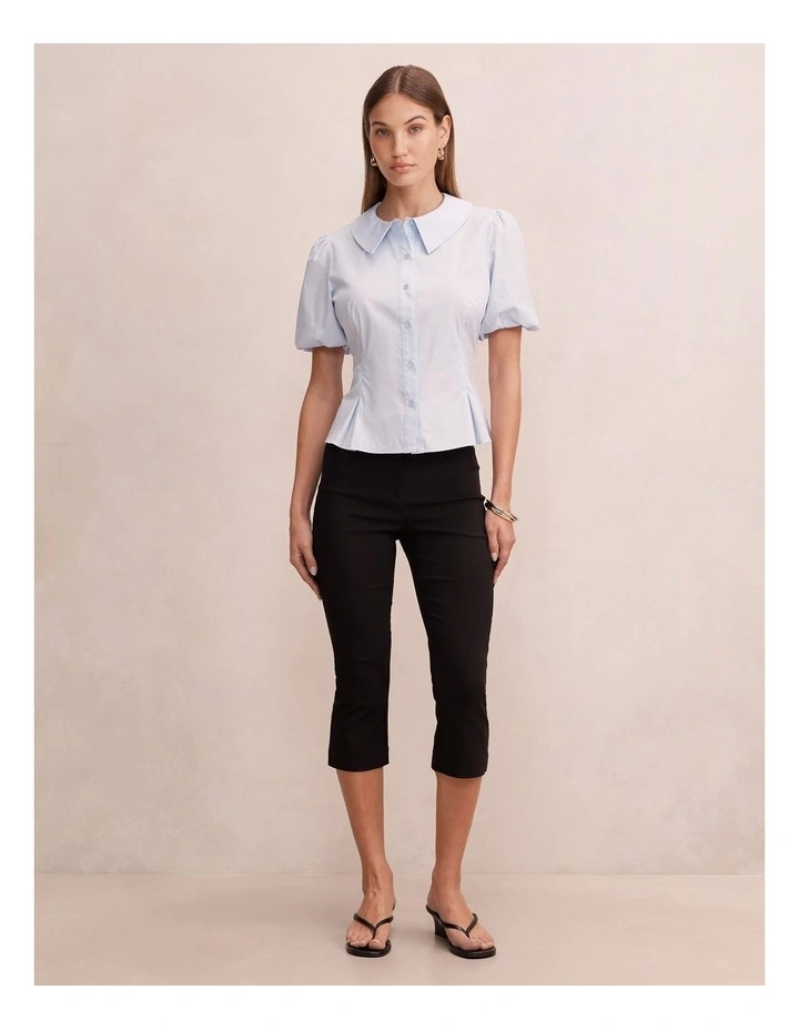 Gracie Bubble Sleeves Shirt in Blue image 5