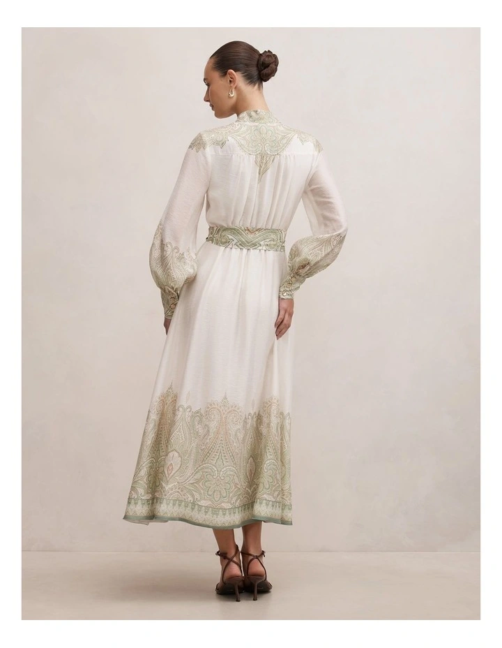 Lucena Button Front Midi Dress in Multi image 2
