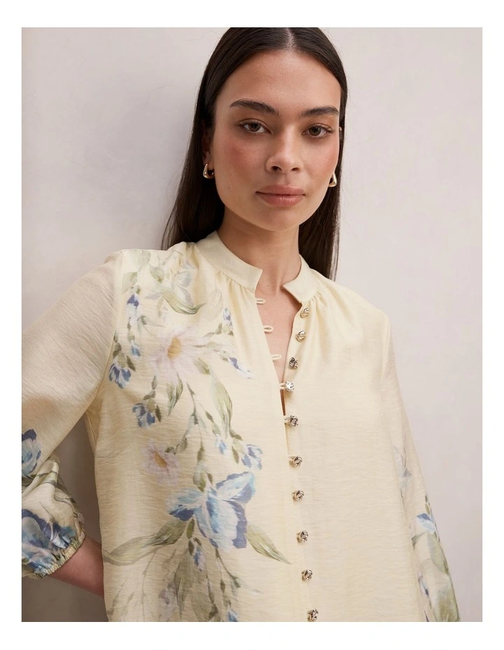Dolly Placement Printed Blouse in Yellow image 4