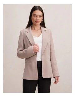 Dylan Boyfriend Blazer in Beige