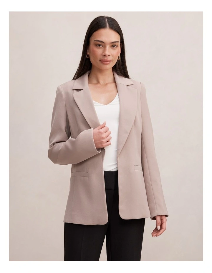 Dylan Boyfriend Blazer in Beige image 1