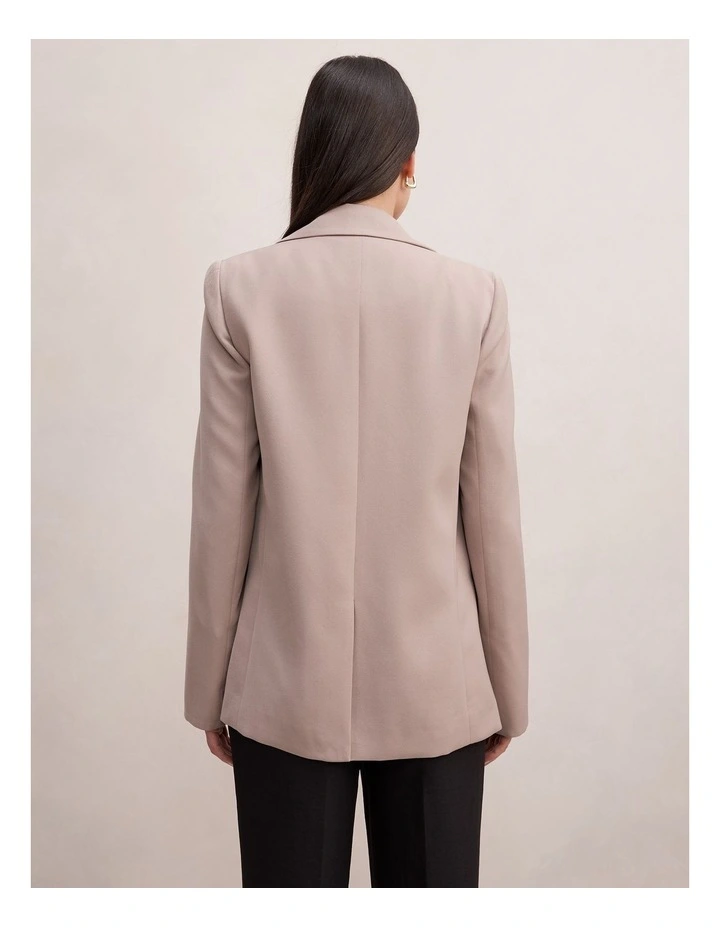 Dylan Boyfriend Blazer in Beige image 2