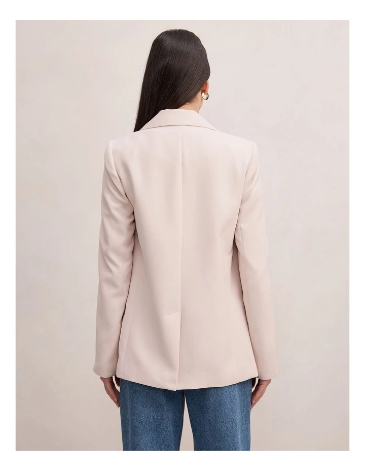 Dylan Boyfriend Blazer in Beige image 2