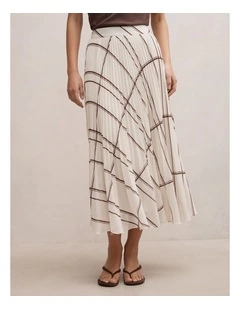 Aurora Pleated Skirt in Multi
