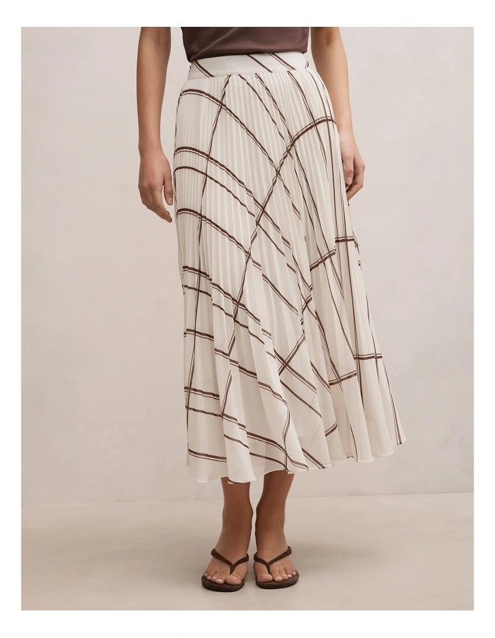 Aurora Pleated Skirt in Multi image 1