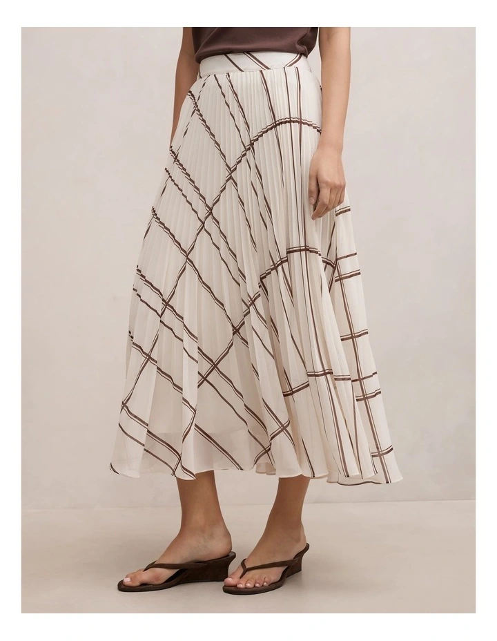 Aurora Pleated Skirt in Multi image 3