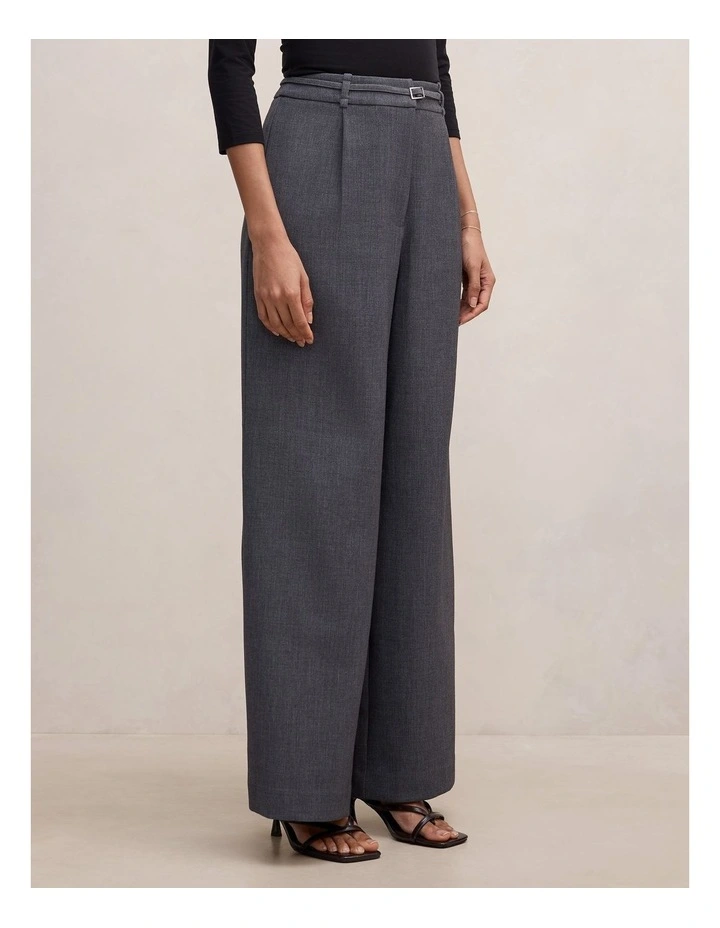 Lena High Waist Wide Leg Pants in Grey image 3