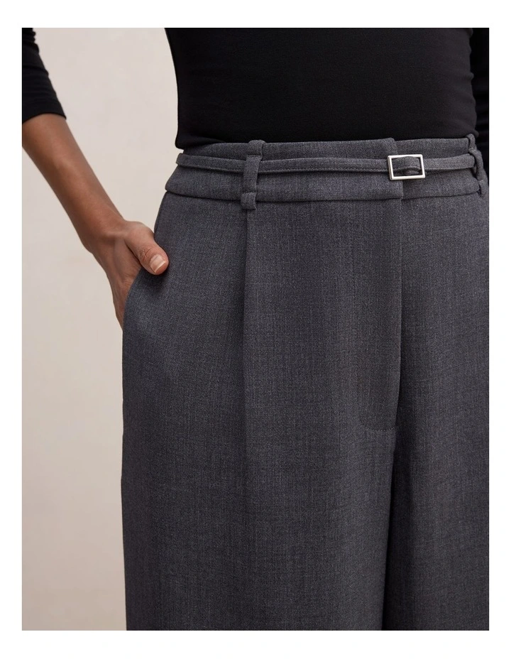 Lena High Waist Wide Leg Pants in Grey image 4