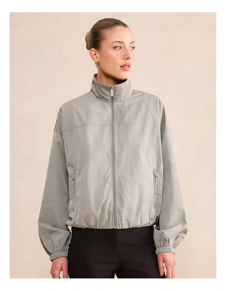 Maxie Windbreaker Jacket in Grey image 1