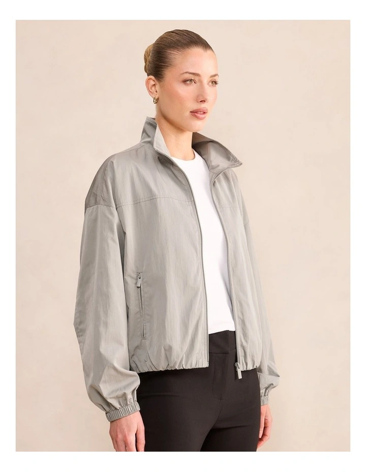 Maxie Windbreaker Jacket in Grey image 3