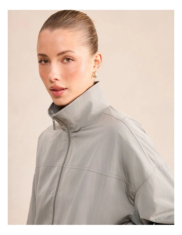 Maxie Windbreaker Jacket in Grey image 4