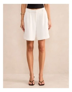 Olivia Longline Shorts in White