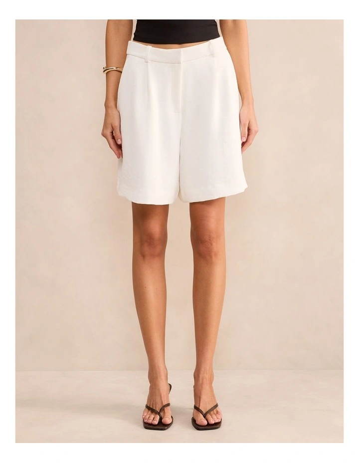 Olivia Longline Shorts in White image 1