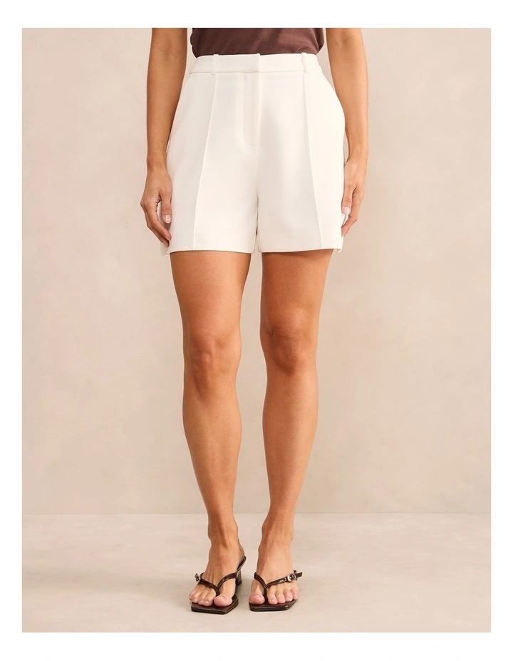 Chelsea Pintuck Shorts in White image 1