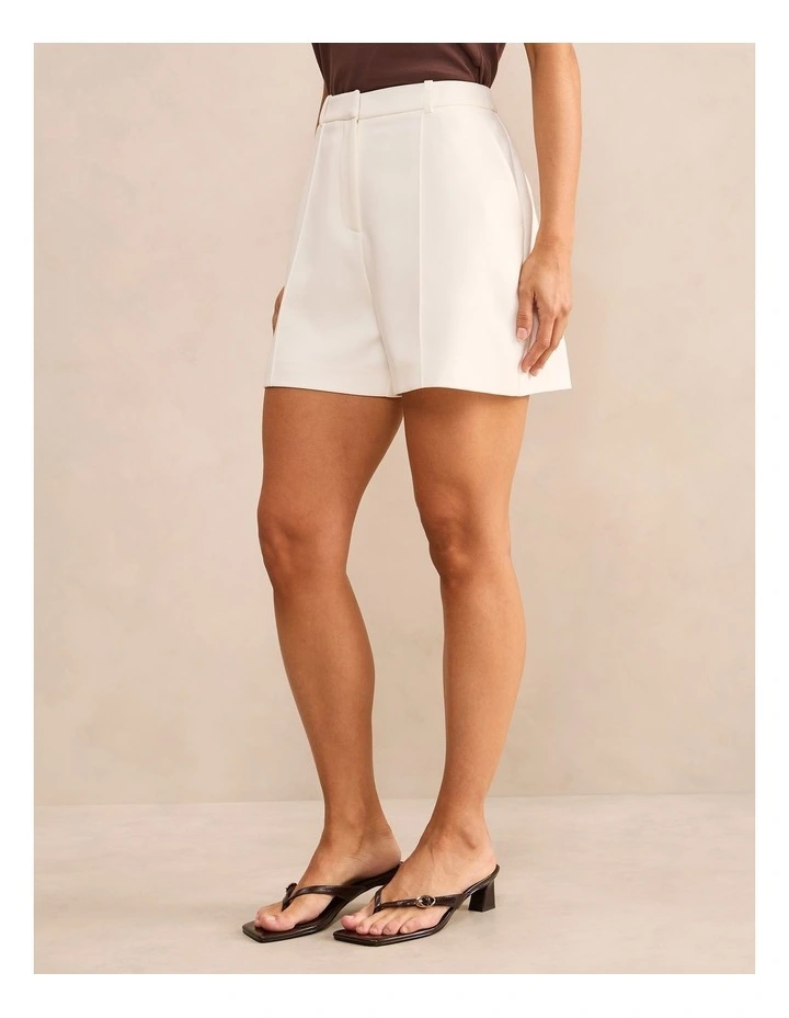 Chelsea Pintuck Shorts in White image 3