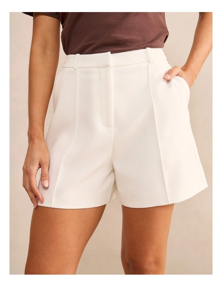 Chelsea Pintuck Shorts in White image 4
