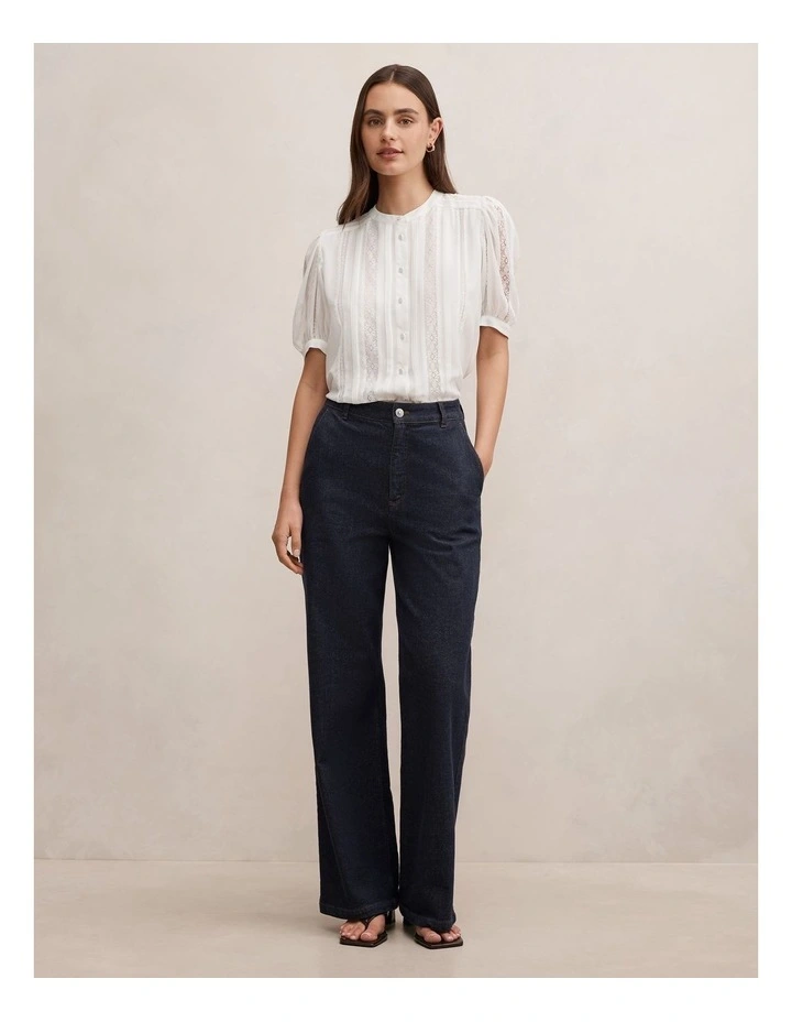 Alexis Short Sleeves Blouse in White image 5