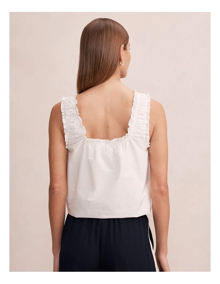 Valerie Bubble Top in White image 2