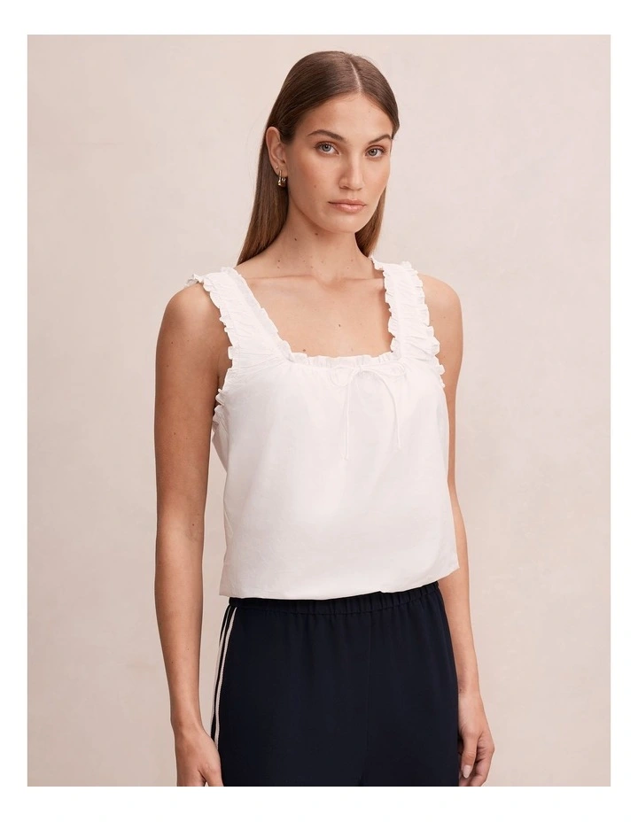 Valerie Bubble Top in White image 3