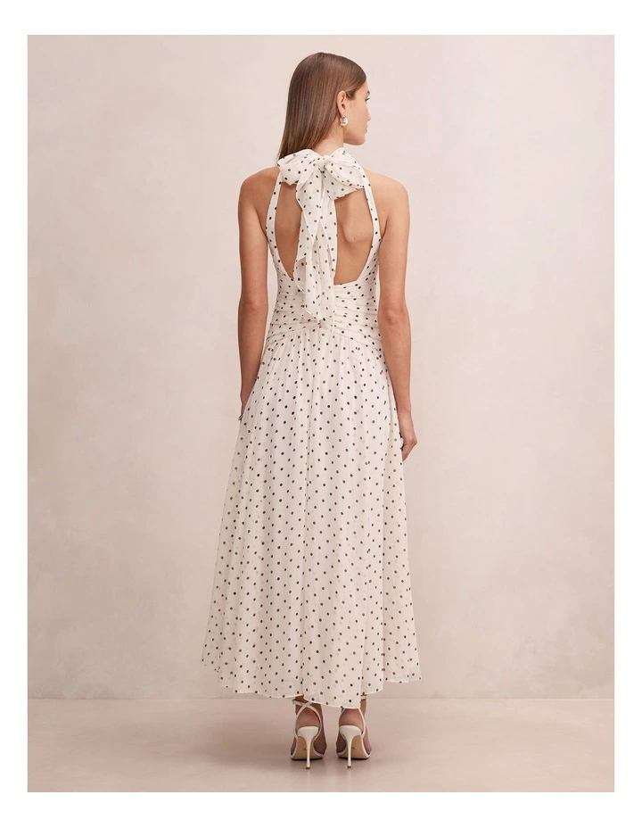 Marianna Draped Scarf Maxi Dress in White image 2