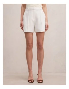 Chelsea Pintuck Shorts in White