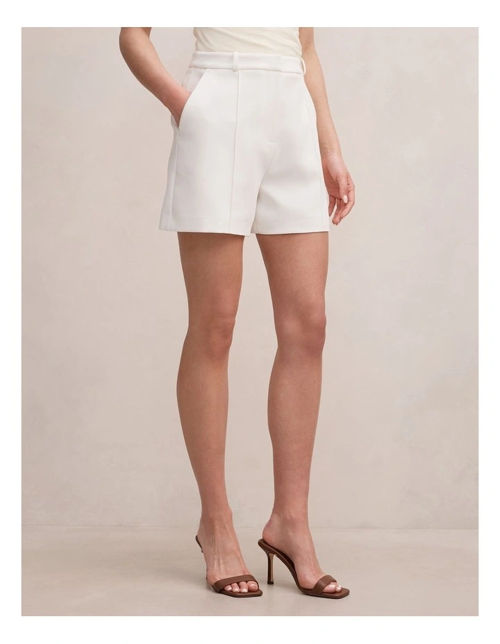 Chelsea Pintuck Shorts in White image 3