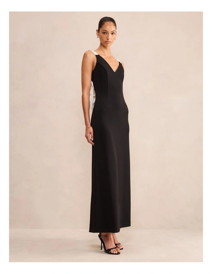 Odessa Bow Back Bodycon Dress in Black image 4