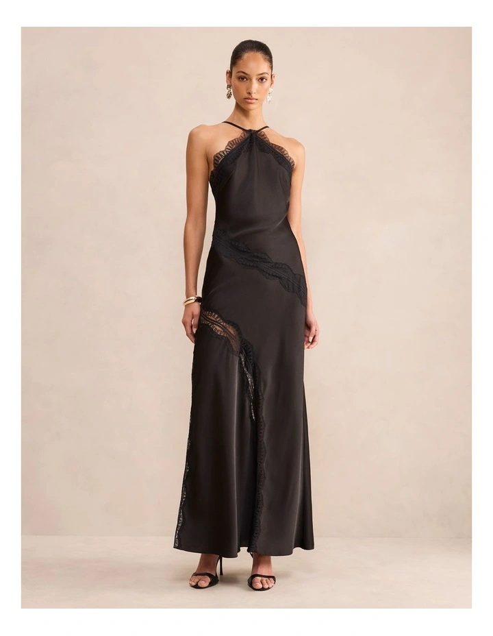 Cosette Lace Insert Maxi Dress Im Black image 1