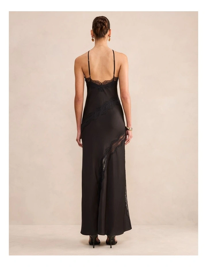 Cosette Lace Insert Maxi Dress Im Black image 2