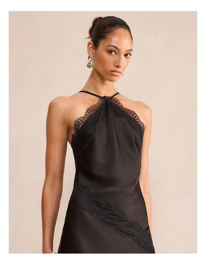 Cosette Lace Insert Maxi Dress Im Black image 4