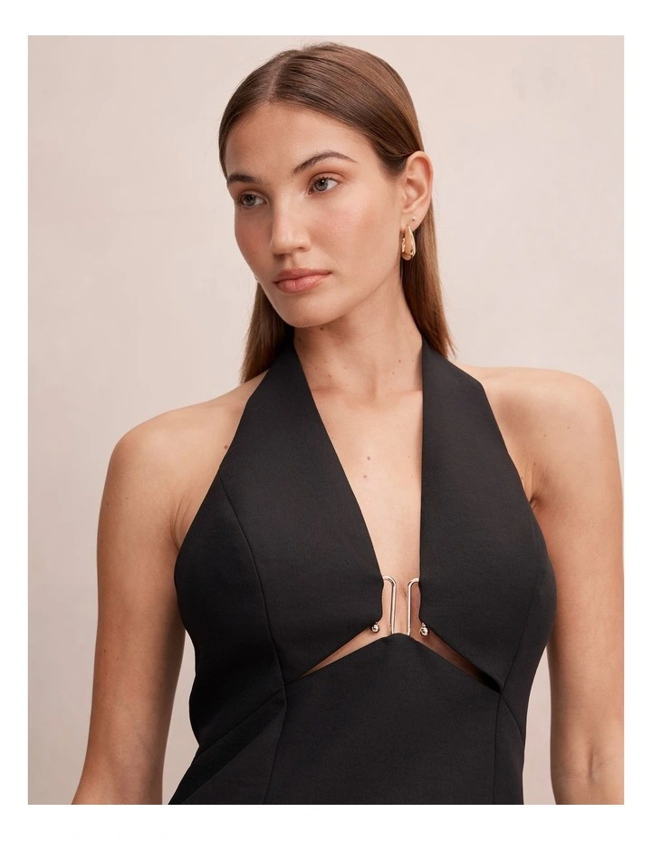 Marley Hardware Halter Neck Top in Black image 4