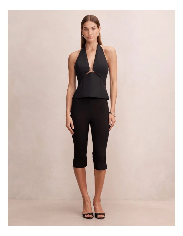 Marley Hardware Halter Neck Top in Black image 5