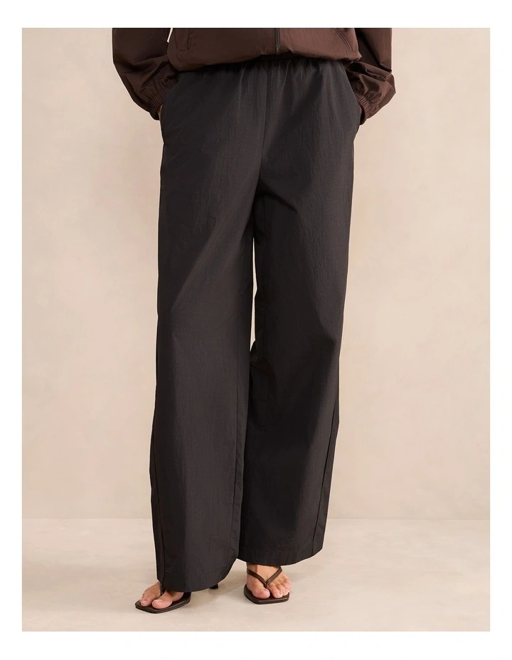 Billie Elastic Waist Wide Leg Pants in Black image 1
