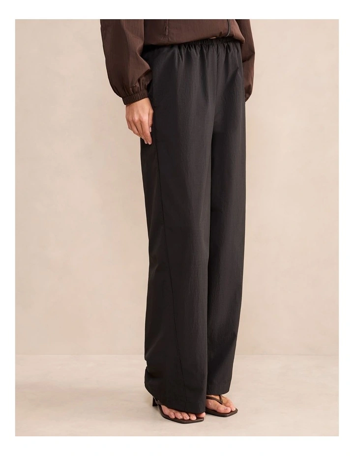 Billie Elastic Waist Wide Leg Pants in Black image 3