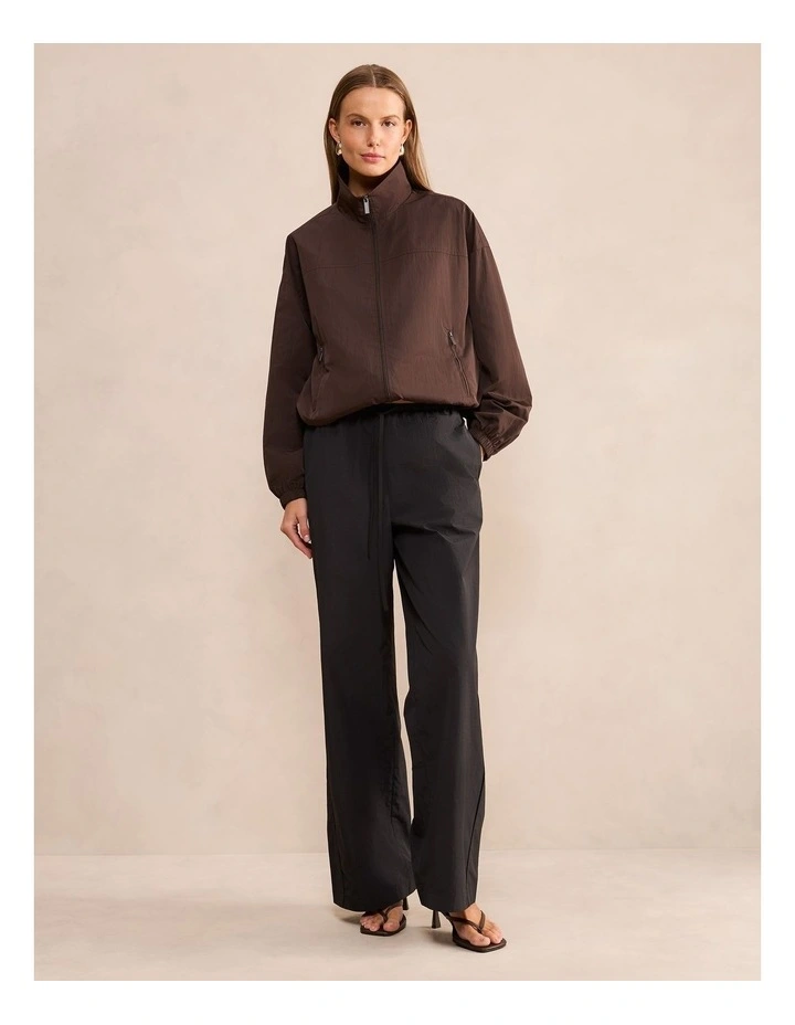 Billie Elastic Waist Wide Leg Pants in Black image 5