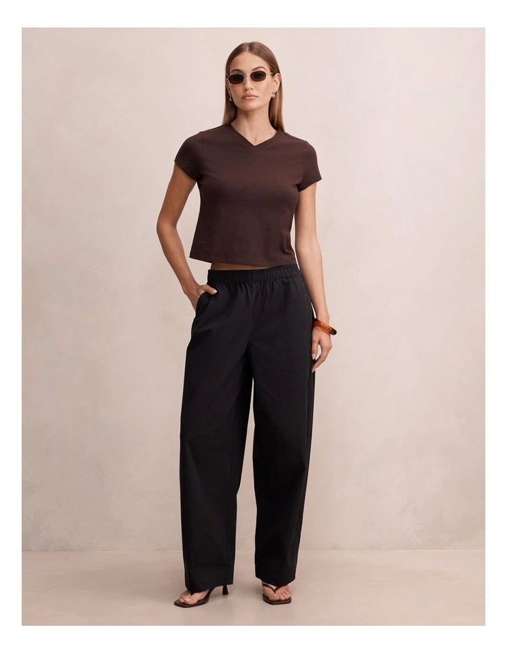 Rowan Barrel Leg Pants in Black image 5