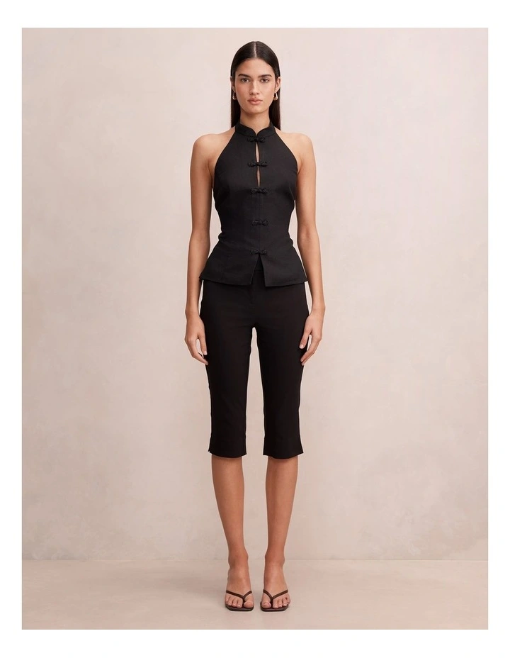 Isla Halter Neck Top in Black image 5