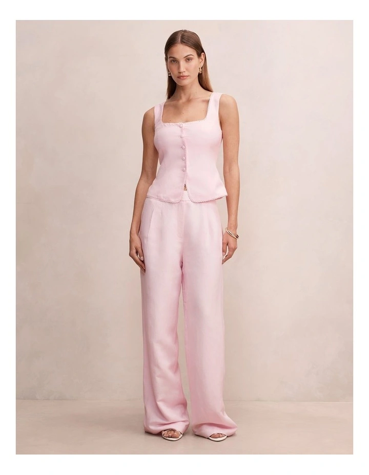 Romy Button Top in Pink image 5