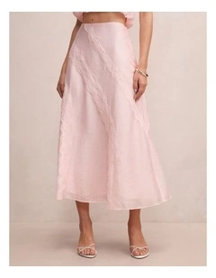 Maeve Lace Detail Skirt in Pink