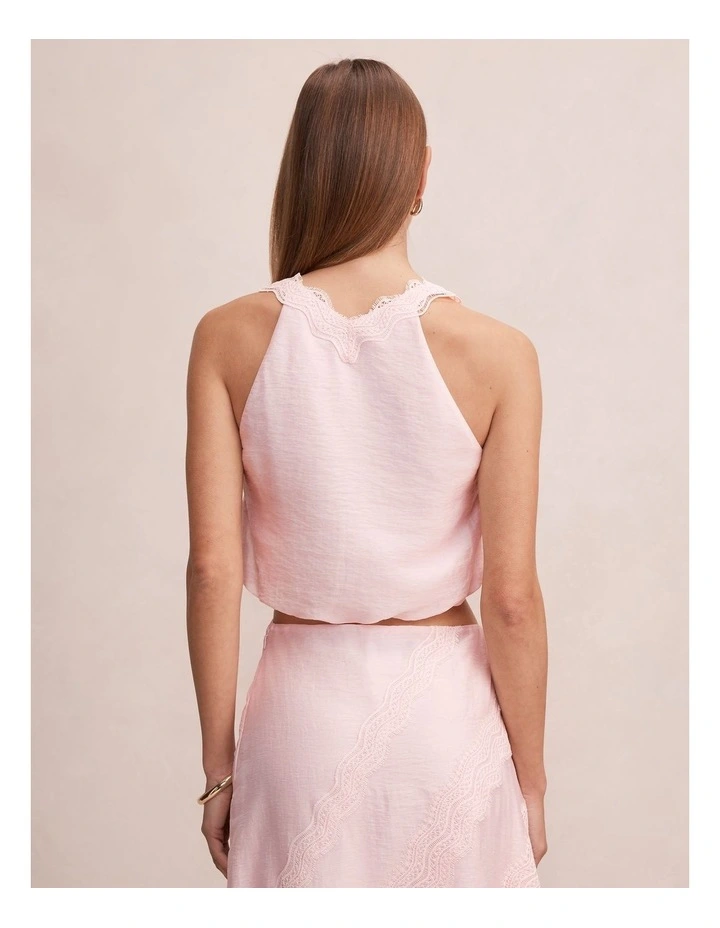Maeve Lace Tie Top in Pink image 2