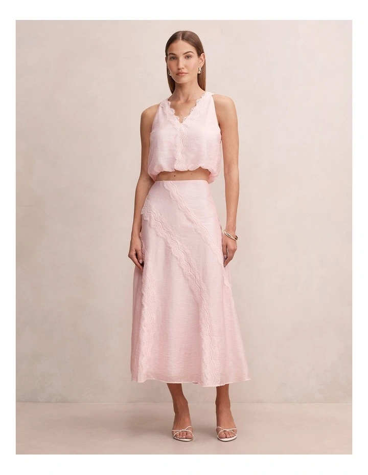 Maeve Lace Tie Top in Pink image 5