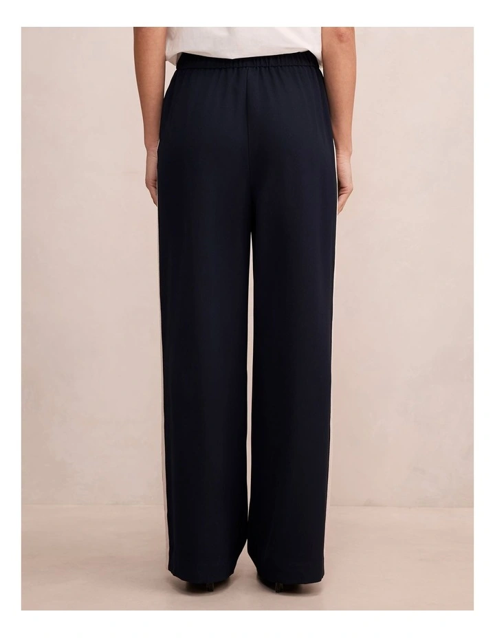 Chloe Side Striped Wide Leg Pants in Navy image 2
