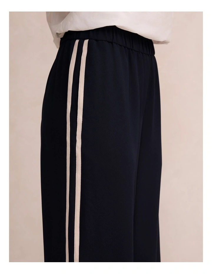 Chloe Side Striped Wide Leg Pants in Navy image 4